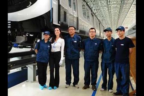Rio de Janeiro state Transport Secretary Tatiana Vaz Carius visited the CNR Changchun factory on September 2.